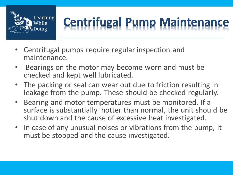 Pump maintenance ppt