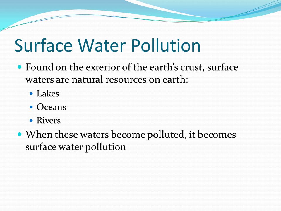 Surface Water Pollution