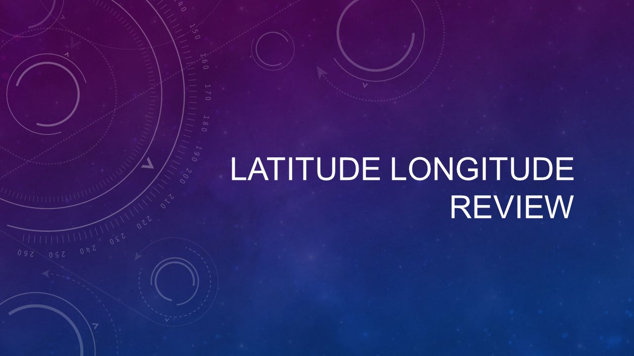 Latitude longitude review