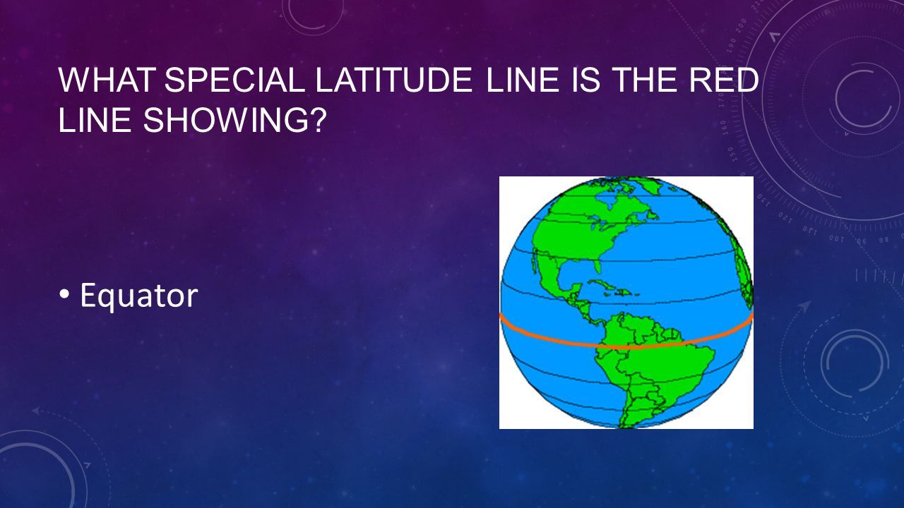What special latitude line is the red line showing