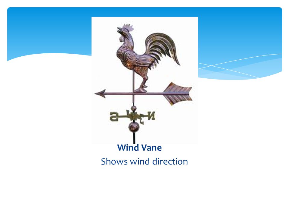 Wind Vane Shows wind direction