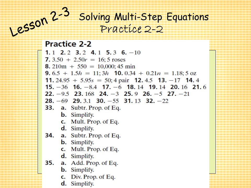 Chapter 2 Algebra I Algebra I Solving Equations Ppt Video Online