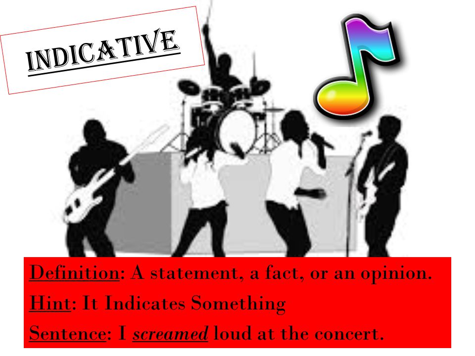 Indicative Definition: A statement, a fact, or an opinion.