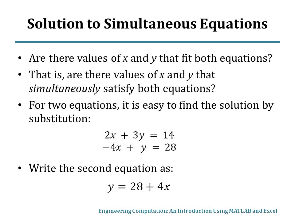 Equation solver simultaneous Simultaneous Linear