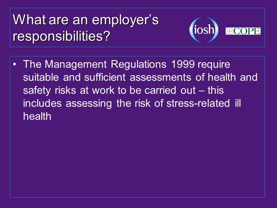 What are an employer’s responsibilities