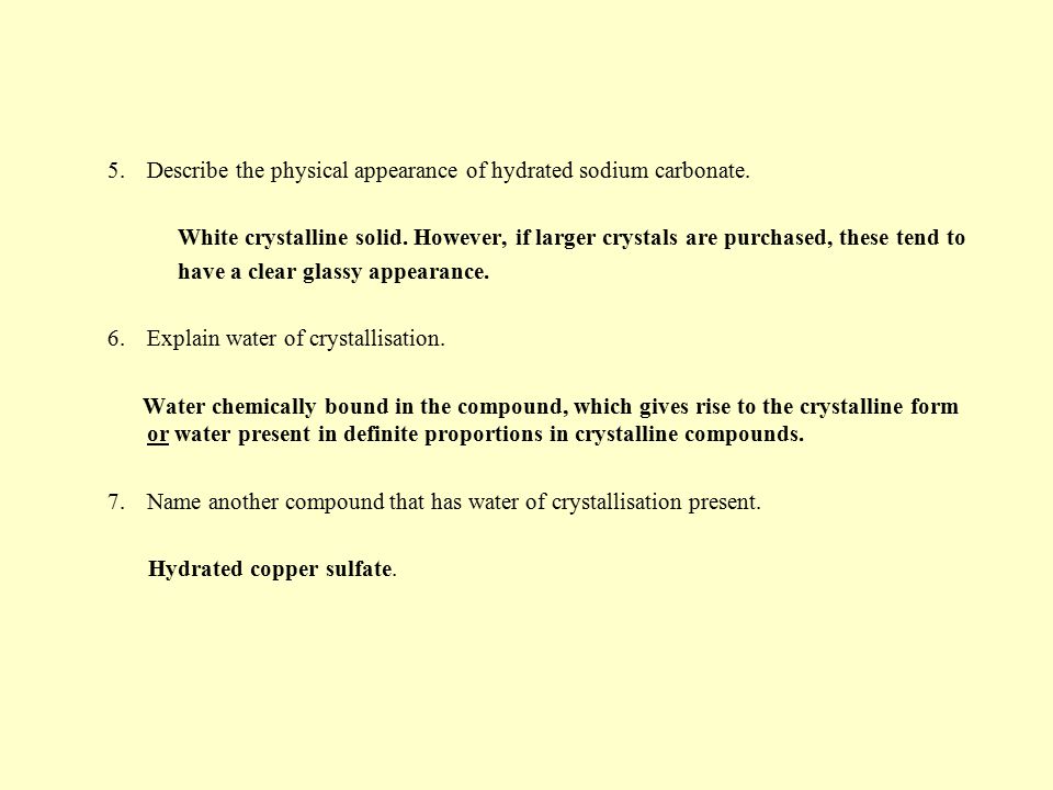 hydrous sodium carbonate