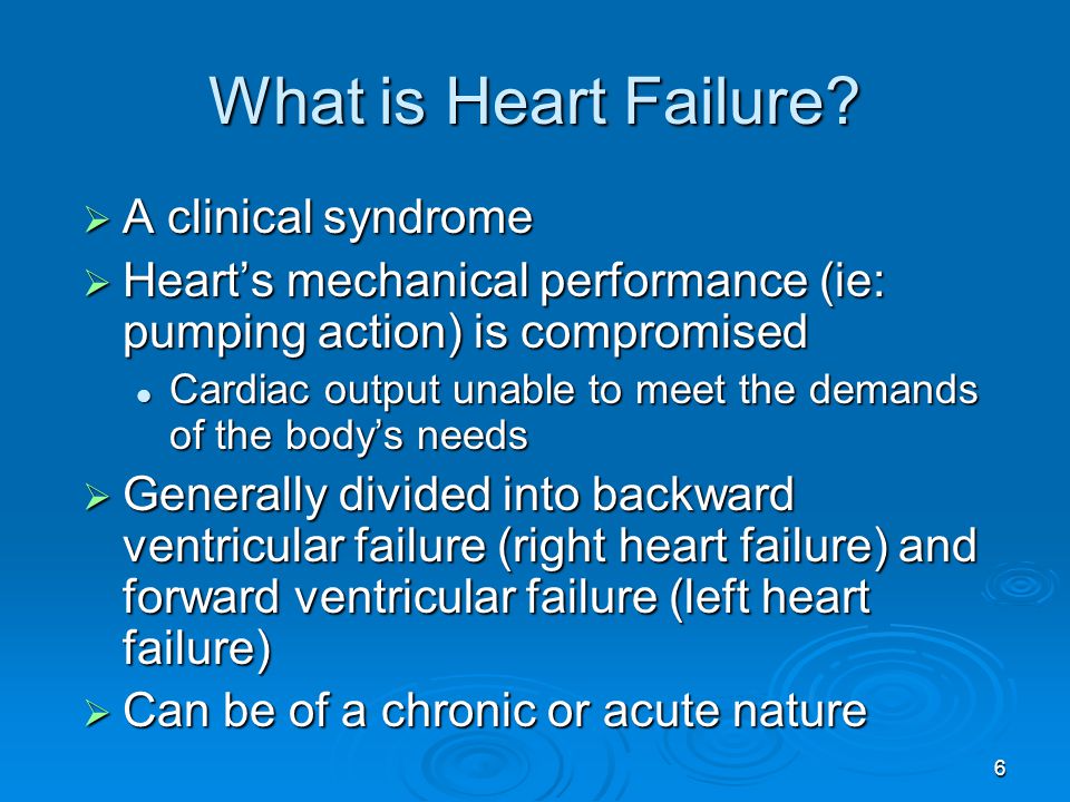 What is Heart Failure A clinical syndrome
