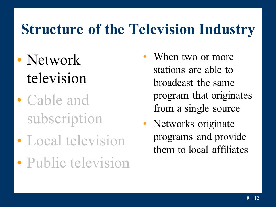 Structure of the Television Industry