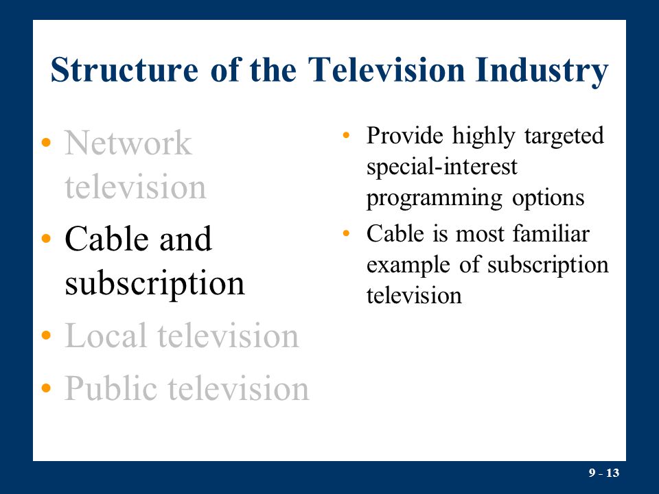 Structure of the Television Industry