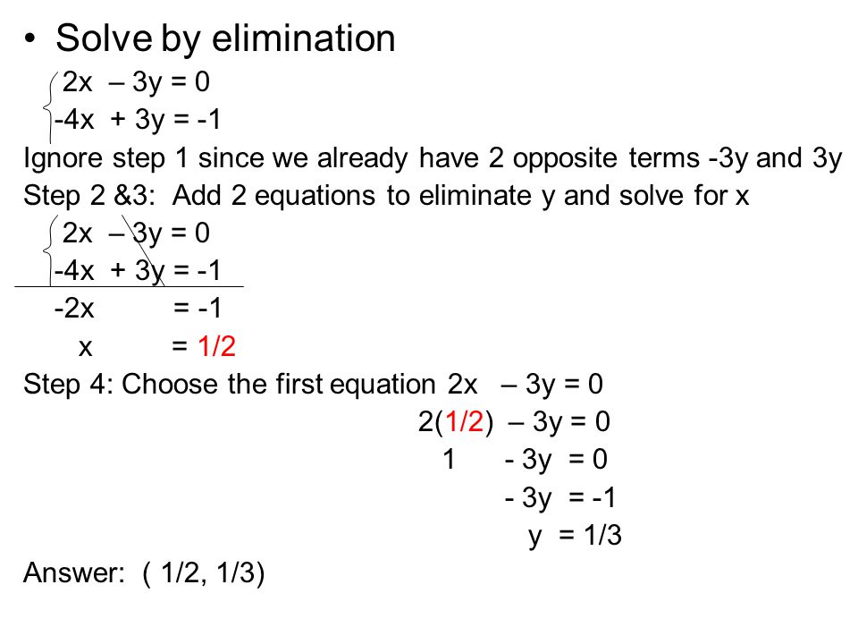 7 2 7 3 Solving By Substitution And Elimination Ppt Video Online Download