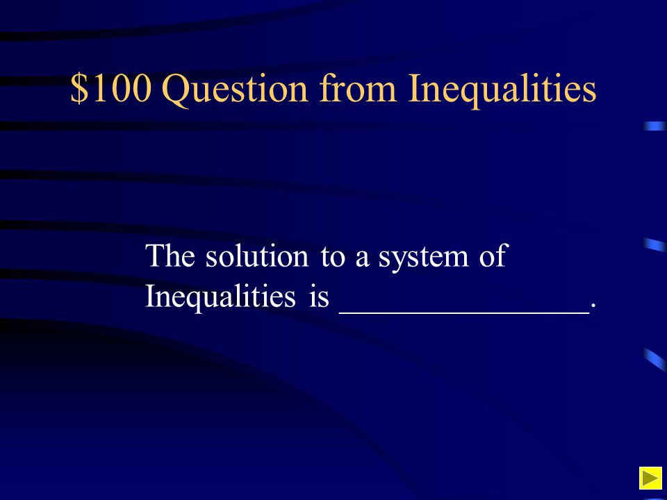 $100 Question from Inequalities