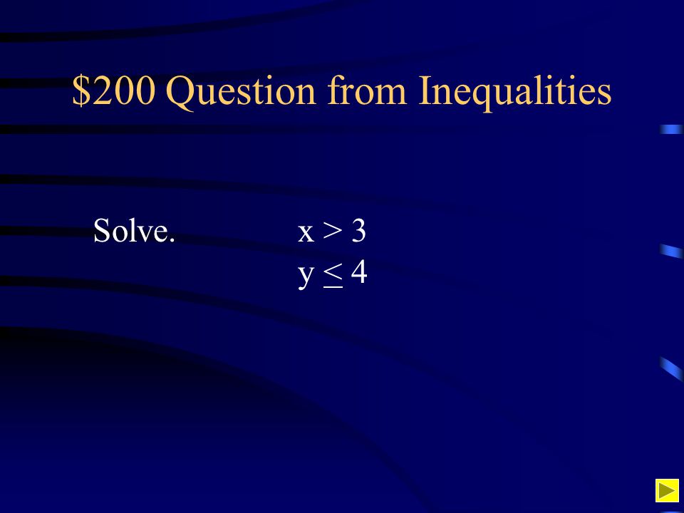 $200 Question from Inequalities