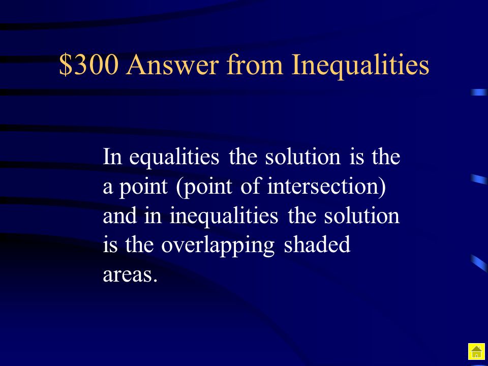 $300 Answer from Inequalities