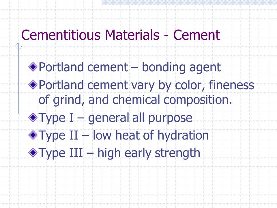 Cementitious Materials - Cement