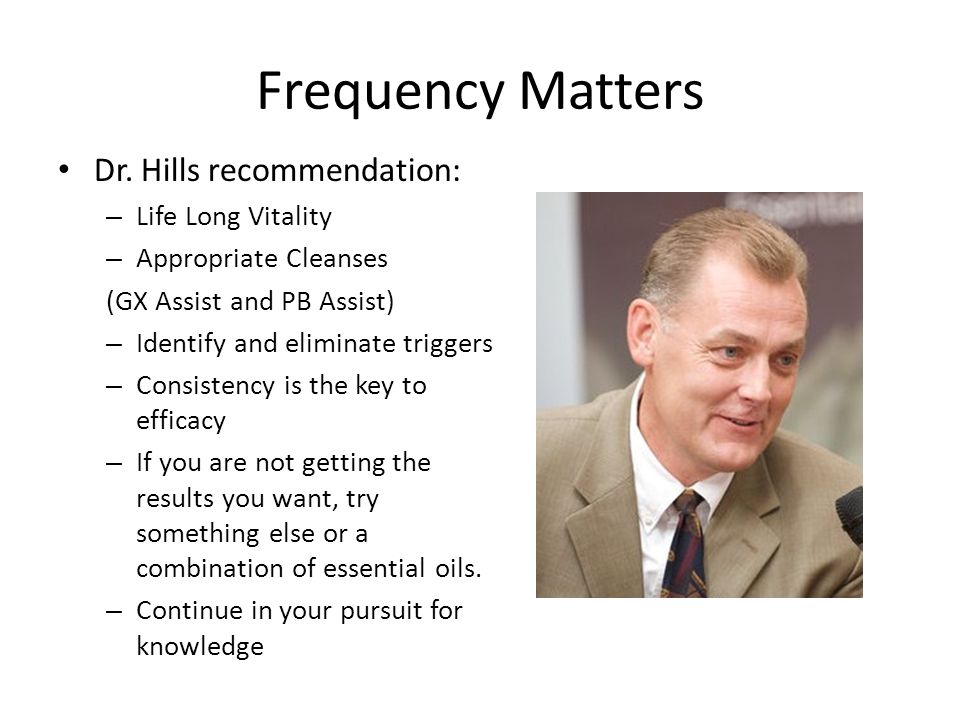 Frequency Matters Dr. Hills recommendation: Life Long Vitality