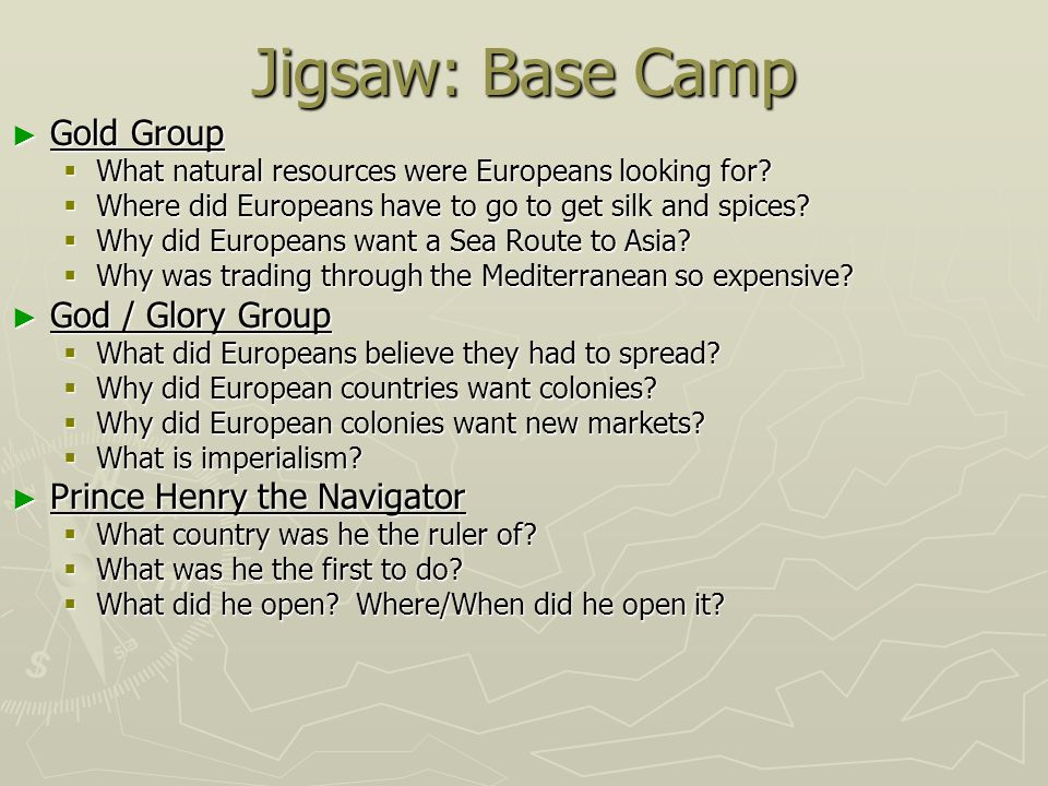 Jigsaw: Base Camp Gold Group God / Glory Group
