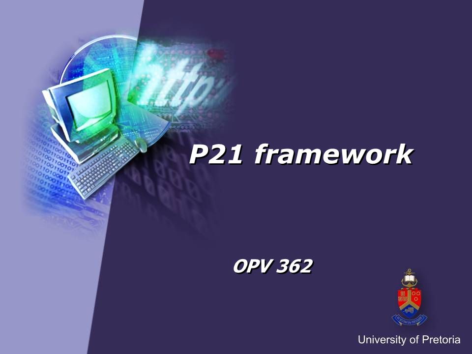 P21 framework OPV 362