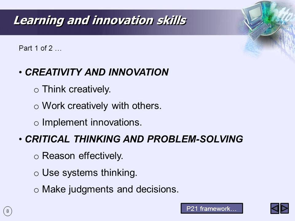 Learning and innovation skills