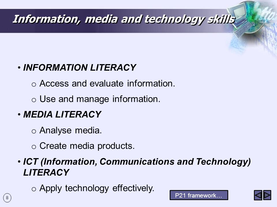 Information, media and technology skills
