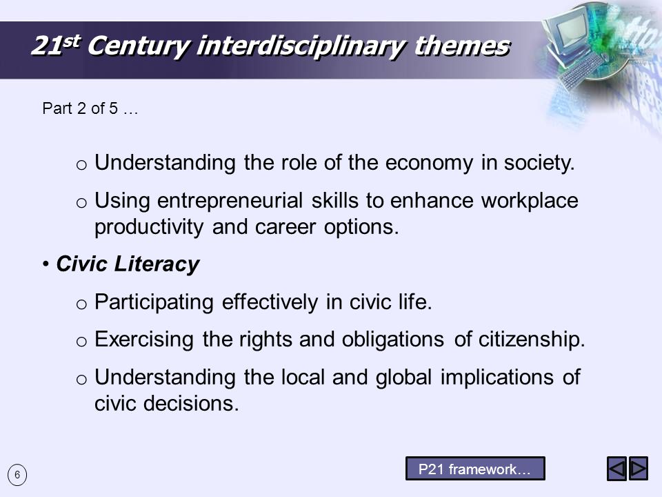 21st Century interdisciplinary themes