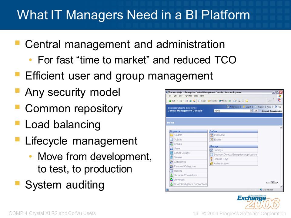 What IT Managers Need in a BI Platform