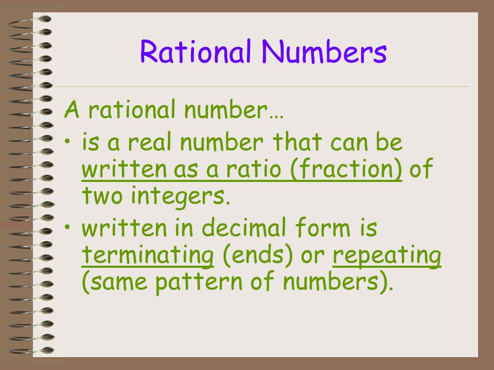 Rational Numbers A rational number…