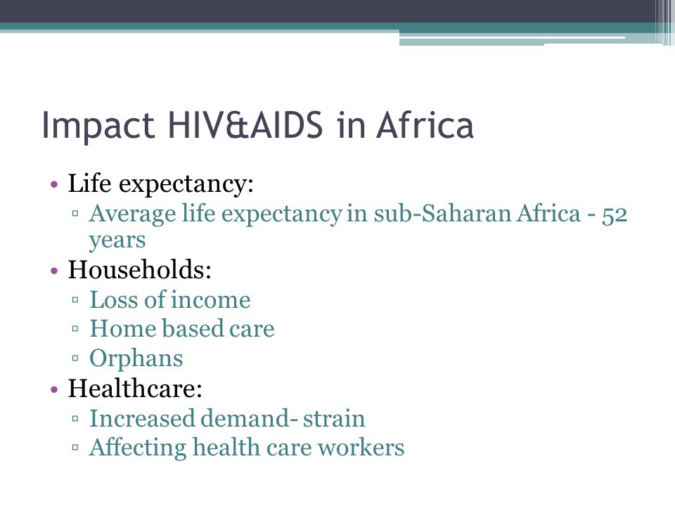 Impact HIV&AIDS in Africa