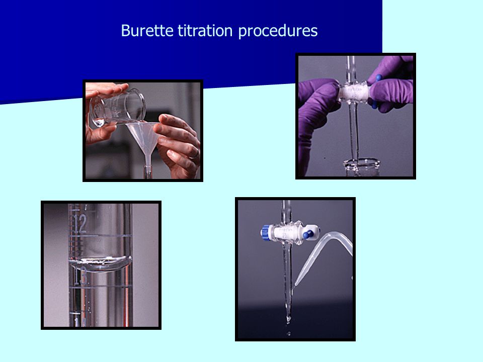 Burette titration procedures