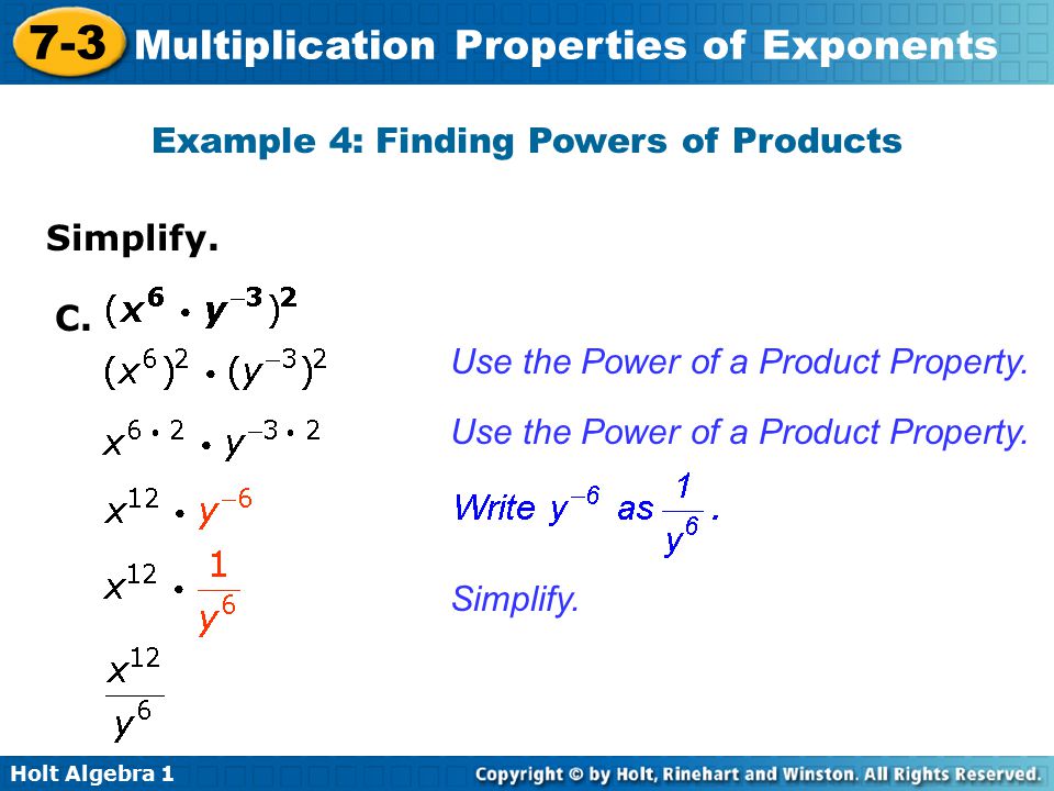 Example 4: Finding Powers of Products