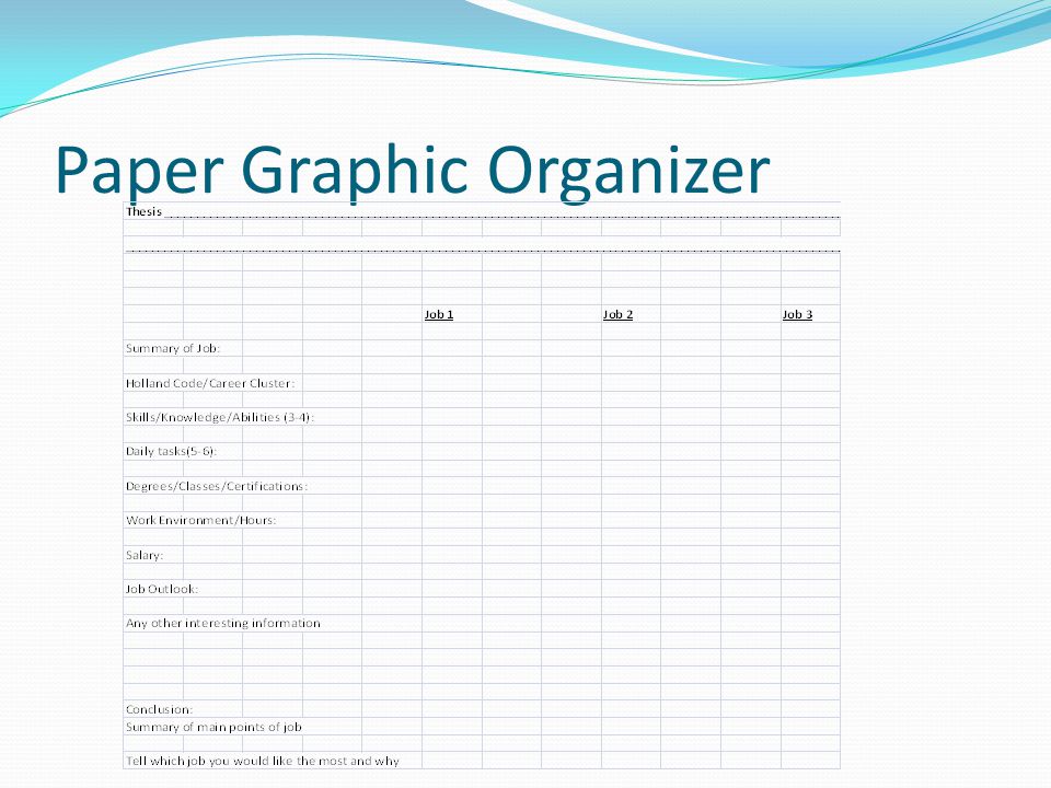 Paper Graphic Organizer