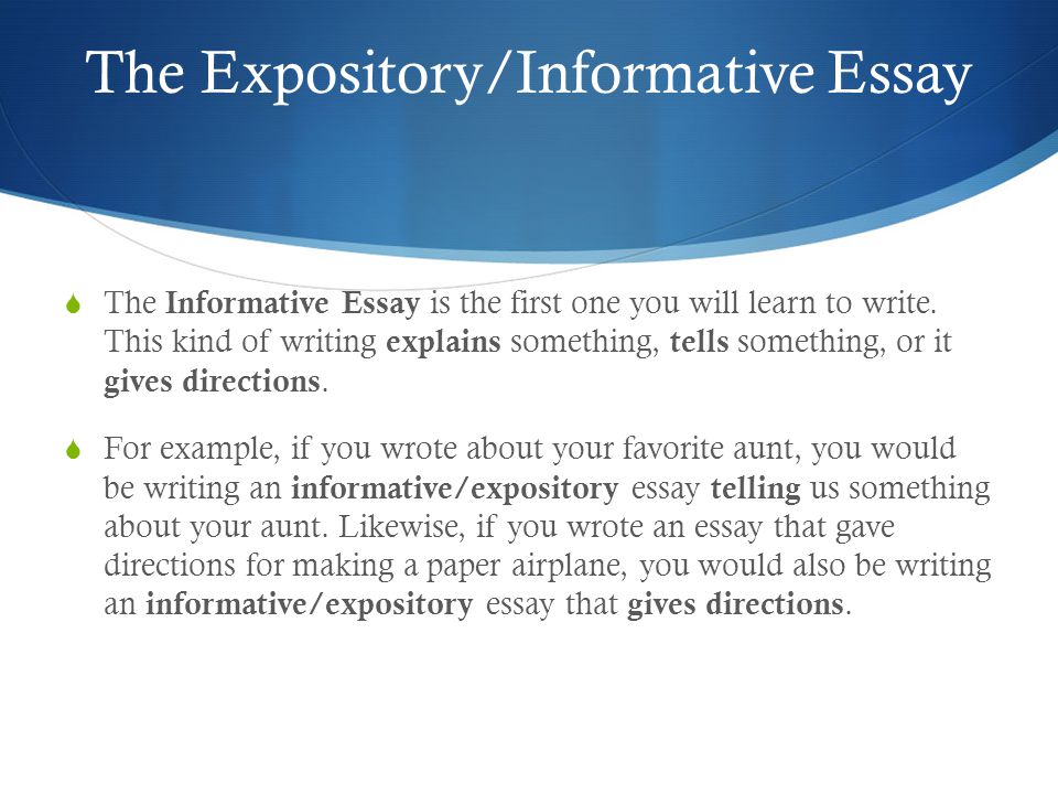 writing to inform essay examples