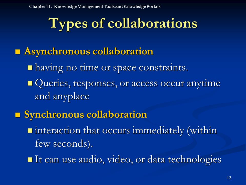 Types of collaborations