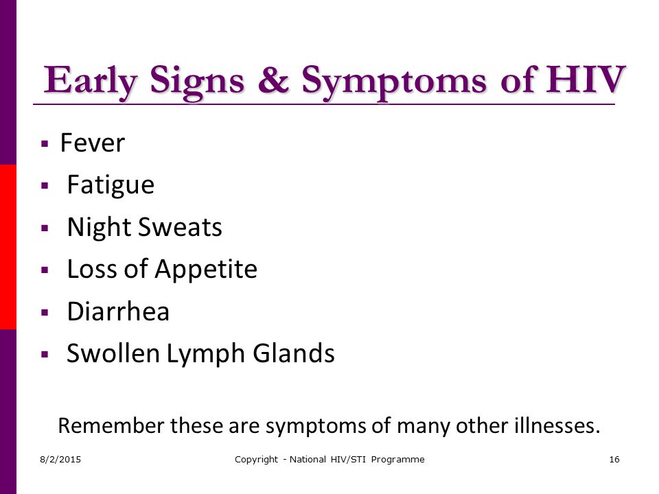 Early Signs & Symptoms of HIV