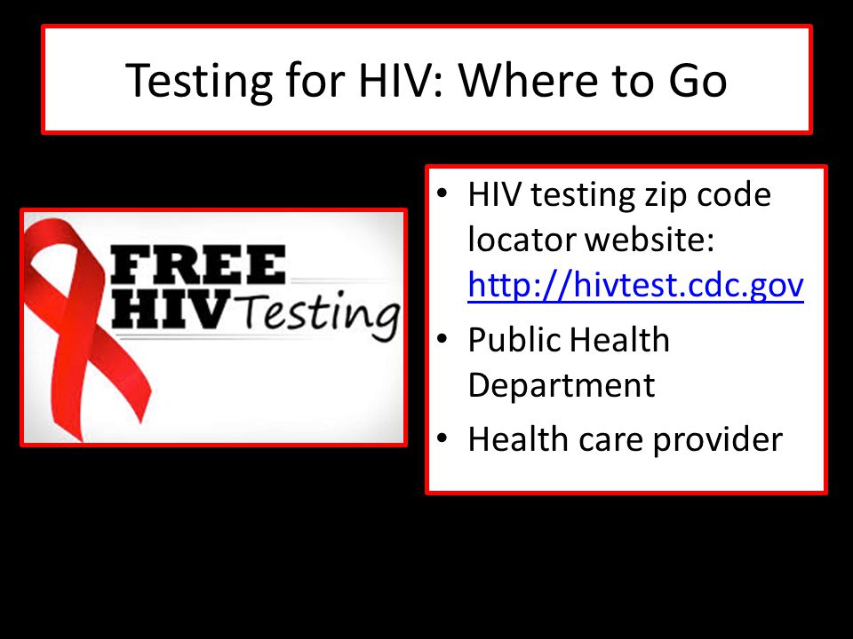 Testing for HIV: Where to Go