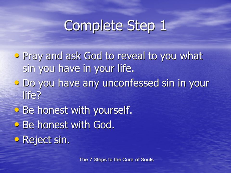 The 7 Steps to the Cure of Souls