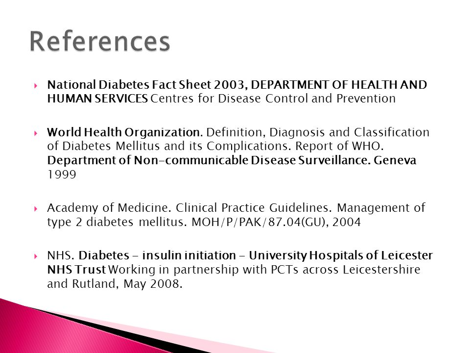definition of diabetes with references)