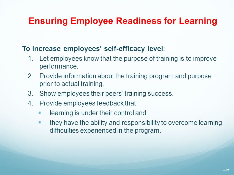 Ensuring Employee Readiness for Learning