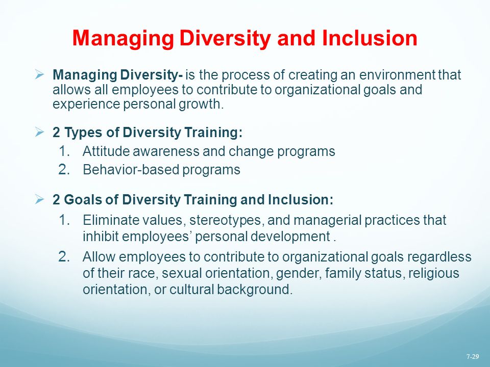 Managing Diversity and Inclusion