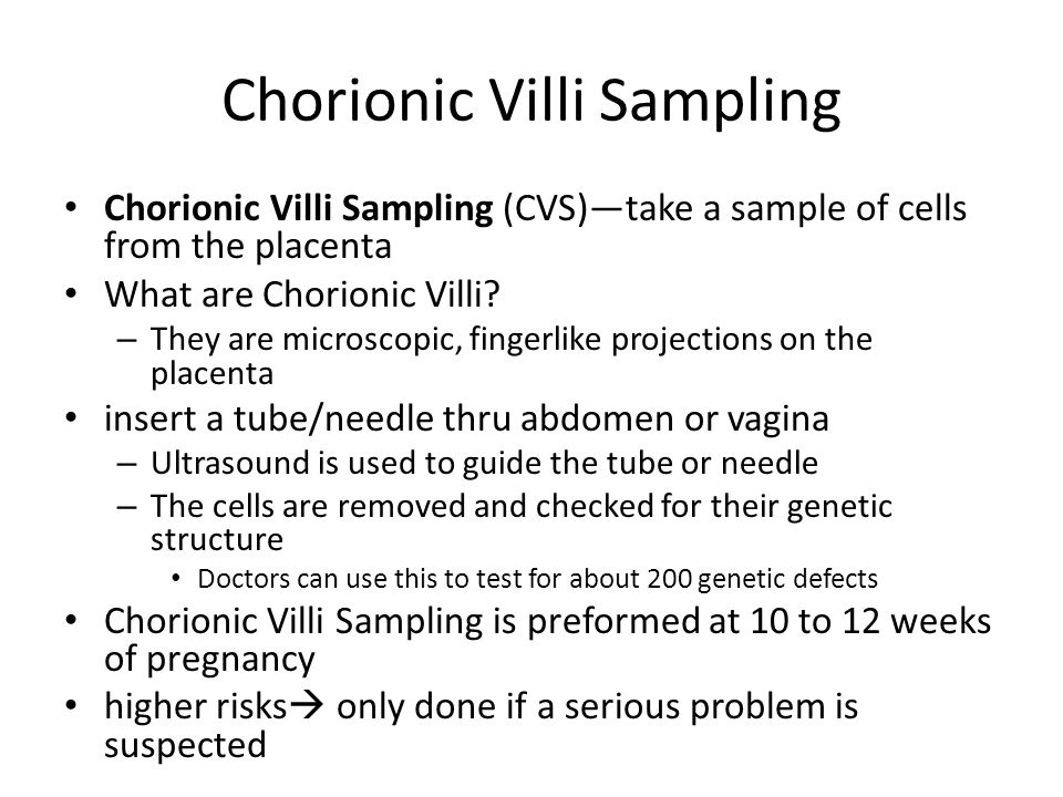 Chorionic Villi Sampling