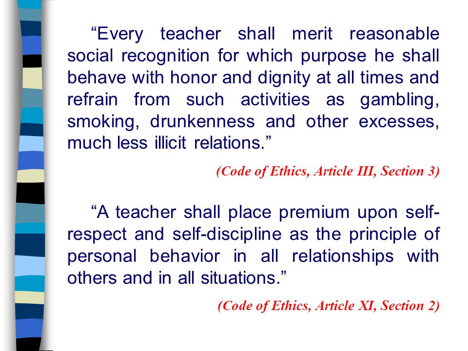 The Code Of Ethics For Professional Teachers In Their Dual Role As Educator And Parent Code Of Ethics For Professional Teachers Short Version Ppt Video Online Download The Code Of Ethics For Professional Teachers In Their Dual Role As Educator And Parent Code Of Ethics For Professional Teachers Short Version Ppt Video Online Download