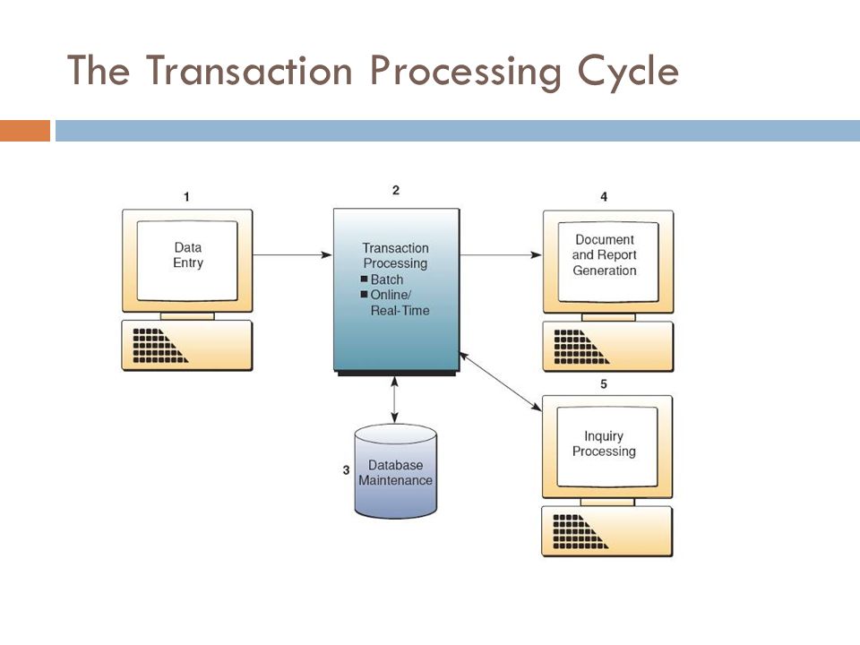 The Transaction Processing Cycle