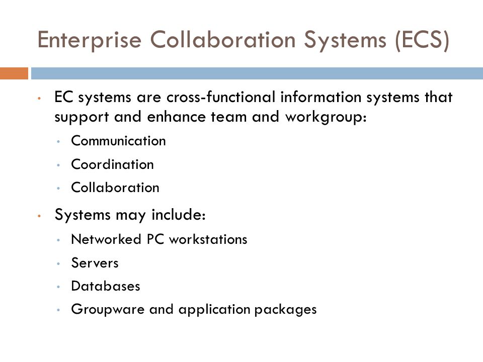 Enterprise Collaboration Systems (ECS)