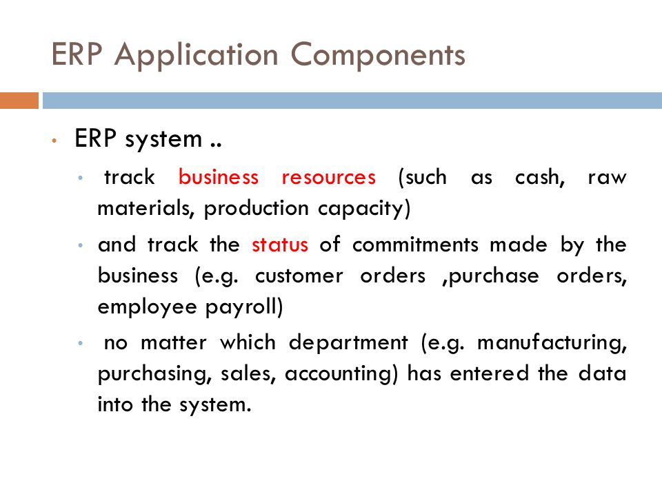 ERP Application Components