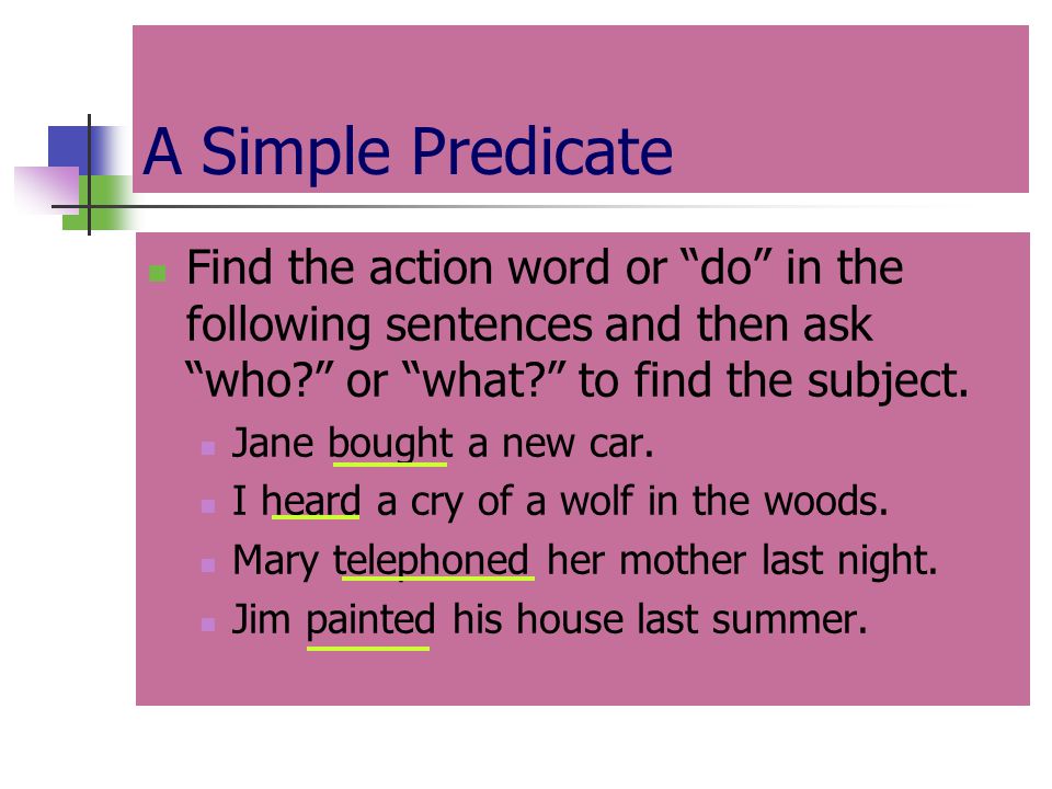 Subject sentences simple examples 100 Simple