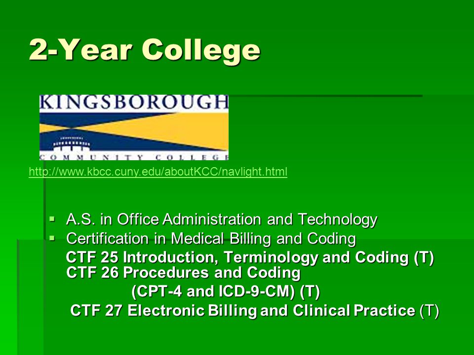 2-Year College A.S. in Office Administration and Technology