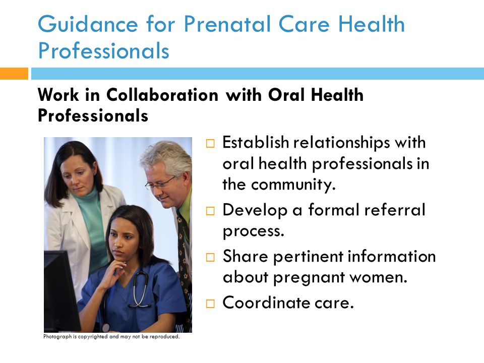 Guidance for Prenatal Care Health Professionals