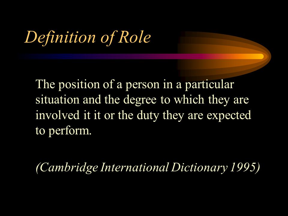 Definition of Role