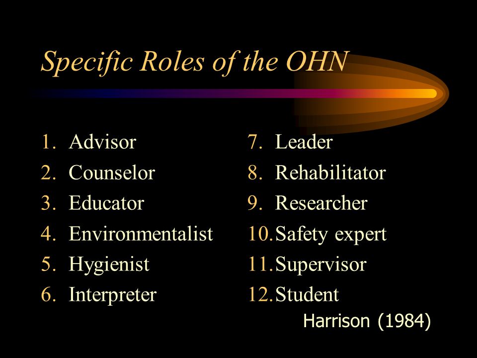 Specific Roles of the OHN