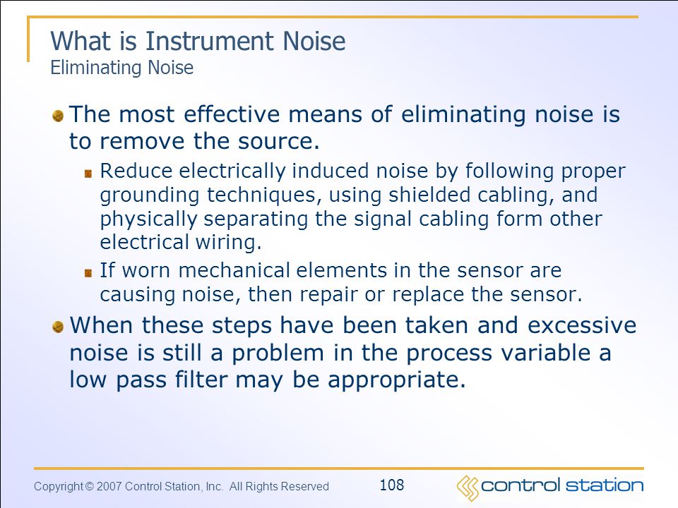 What is Instrument Noise Eliminating Noise