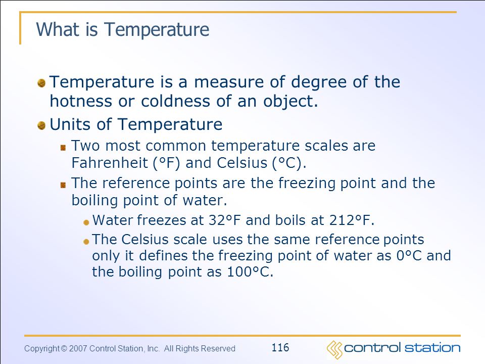What is Temperature Temperature is a measure of degree of the hotness or coldness of an object. Units of Temperature.